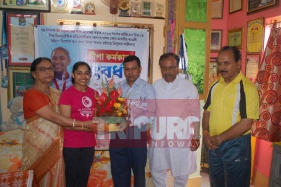 First Indian woman Olympic qualifier gymnast Dipa Karmakar felicitated  